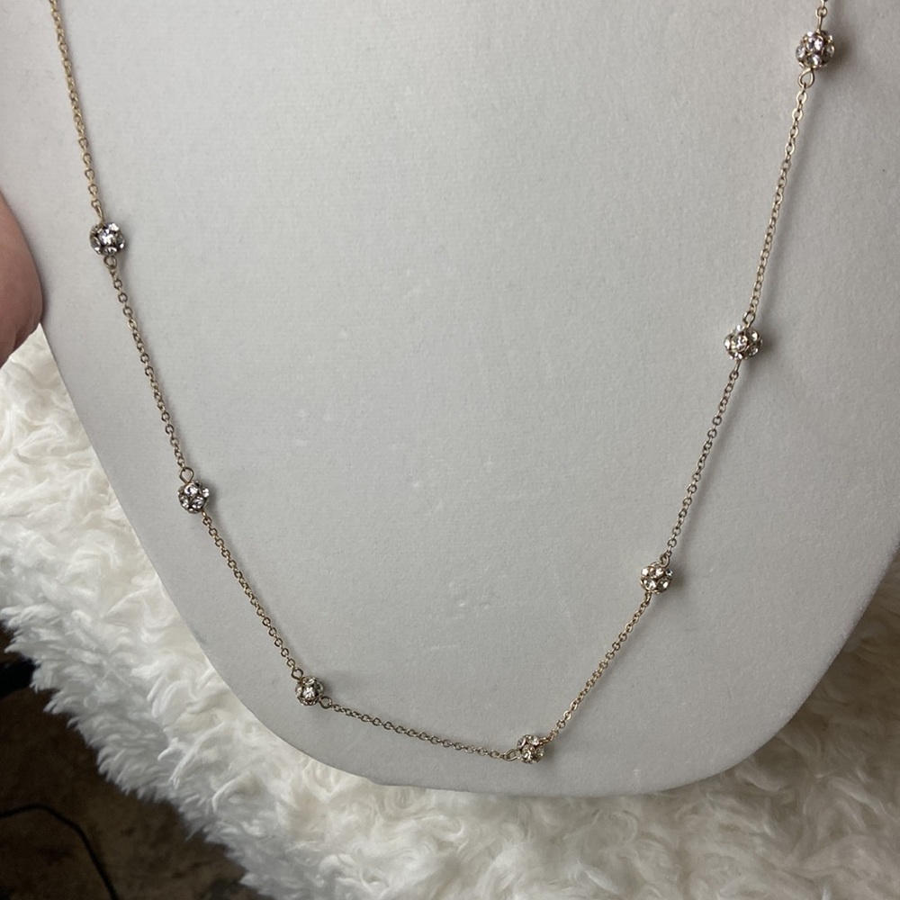 The Limited Gold And Rhinestone Necklace - Picture 7 of 7